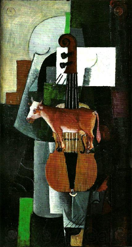 Kazimir Malevich cow and violin France oil painting art